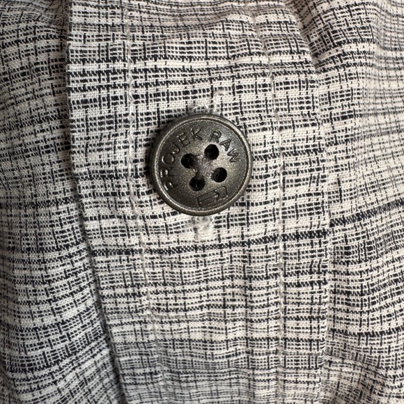 Projek Raw 0038-2002 Men's Short Sleeve Button Up Cotton Shirt Gray Size 4X - Picture 7 of 16